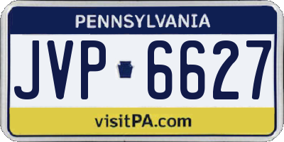 PA license plate JVP6627