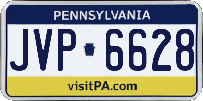 PA license plate JVP6628