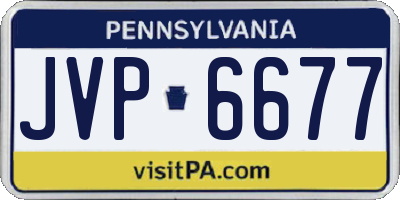 PA license plate JVP6677