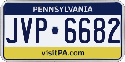 PA license plate JVP6682