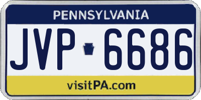 PA license plate JVP6686