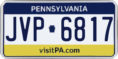 PA license plate JVP6817