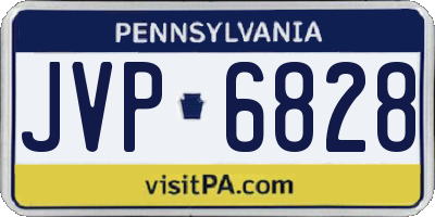 PA license plate JVP6828