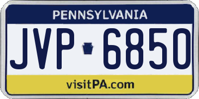 PA license plate JVP6850