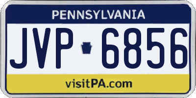 PA license plate JVP6856