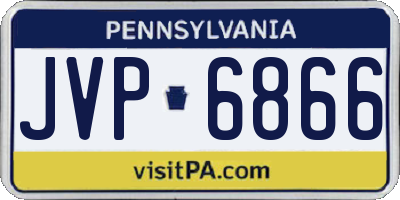 PA license plate JVP6866