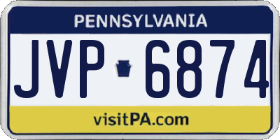 PA license plate JVP6874
