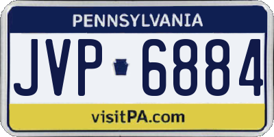 PA license plate JVP6884