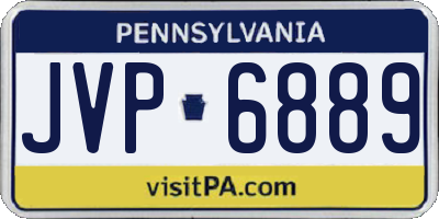PA license plate JVP6889