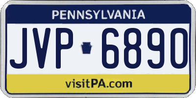 PA license plate JVP6890
