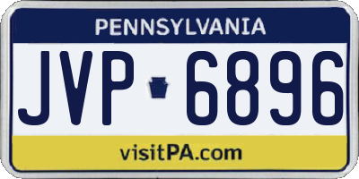 PA license plate JVP6896