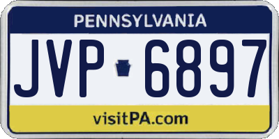 PA license plate JVP6897