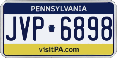 PA license plate JVP6898