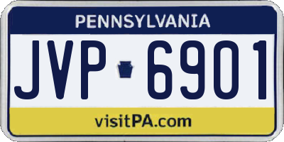 PA license plate JVP6901