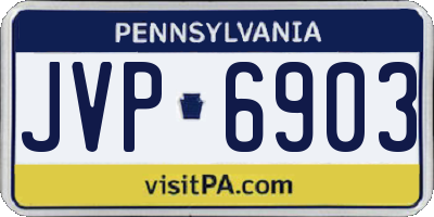 PA license plate JVP6903