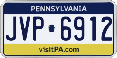 PA license plate JVP6912