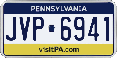 PA license plate JVP6941