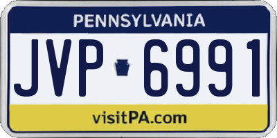 PA license plate JVP6991