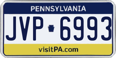 PA license plate JVP6993