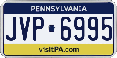 PA license plate JVP6995