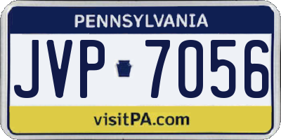 PA license plate JVP7056