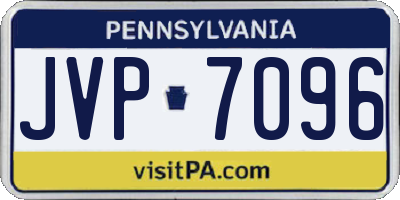 PA license plate JVP7096
