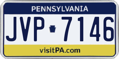 PA license plate JVP7146