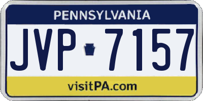 PA license plate JVP7157