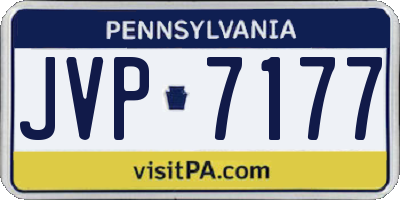 PA license plate JVP7177