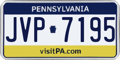 PA license plate JVP7195