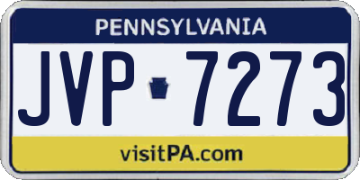 PA license plate JVP7273