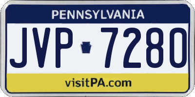 PA license plate JVP7280