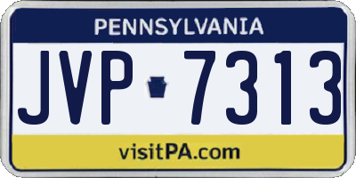 PA license plate JVP7313
