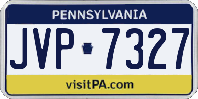 PA license plate JVP7327