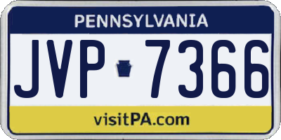 PA license plate JVP7366