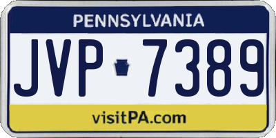 PA license plate JVP7389
