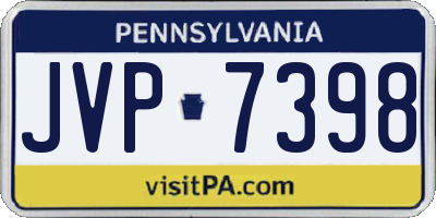 PA license plate JVP7398