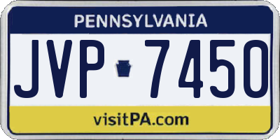 PA license plate JVP7450