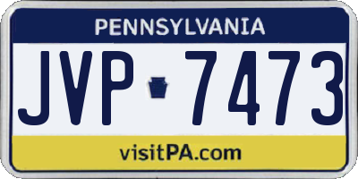 PA license plate JVP7473