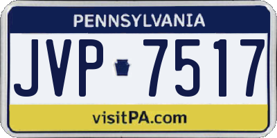 PA license plate JVP7517