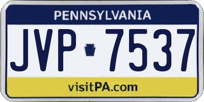 PA license plate JVP7537