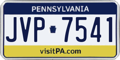 PA license plate JVP7541
