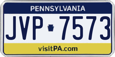 PA license plate JVP7573