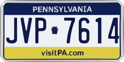 PA license plate JVP7614