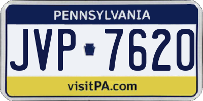 PA license plate JVP7620