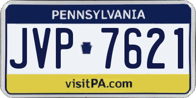 PA license plate JVP7621