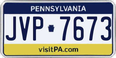 PA license plate JVP7673