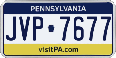PA license plate JVP7677