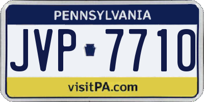 PA license plate JVP7710