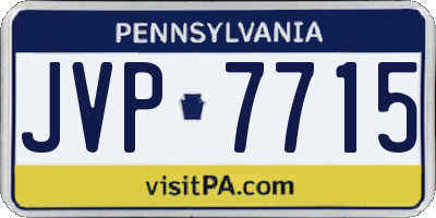 PA license plate JVP7715